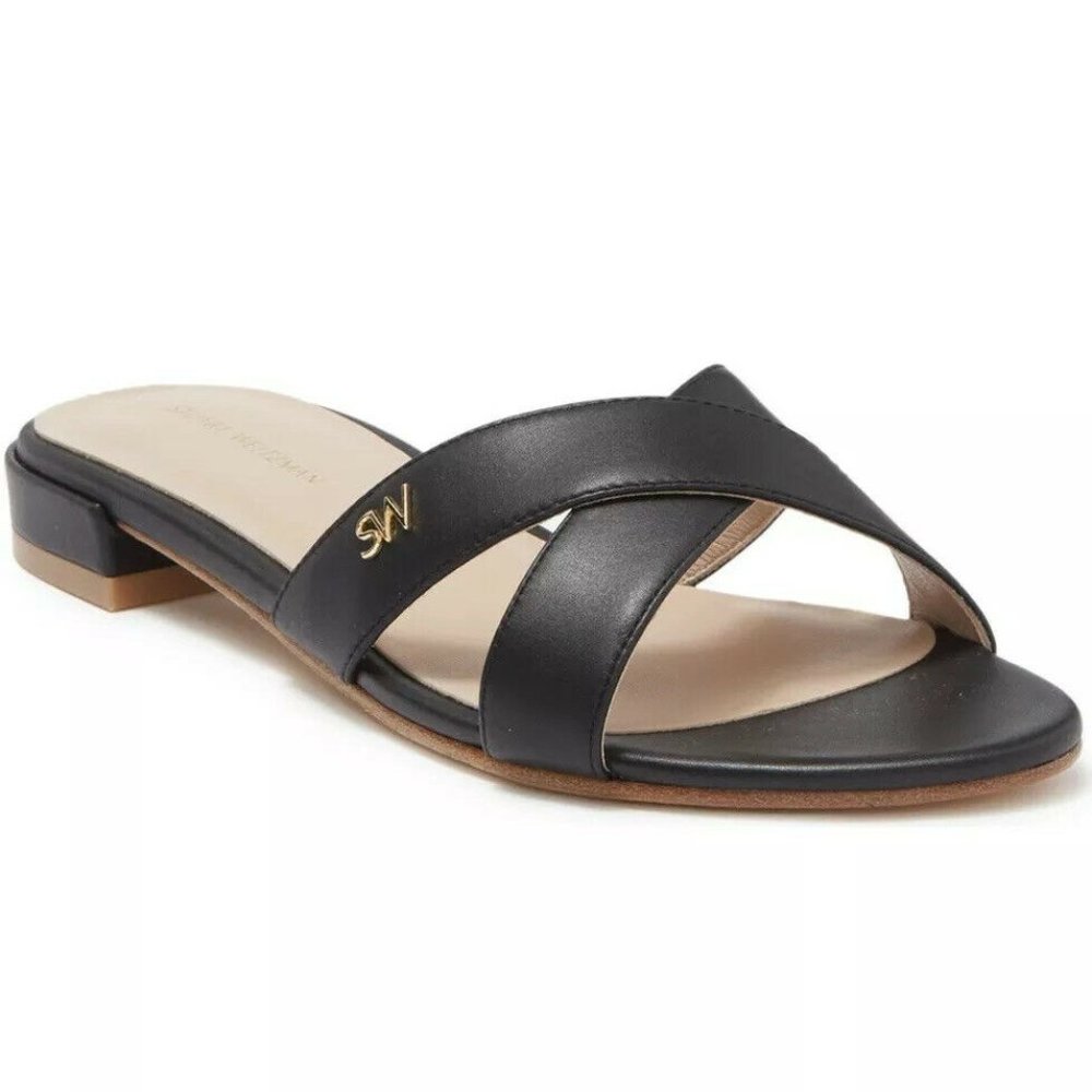 Stuart Weitzman Lunaria Leather Sandal Women sz 9B